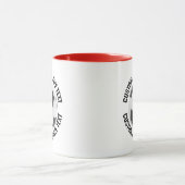 Mittlerer Text ROT Combo 11oz Individueller Fußbal Tasse (Zentrum)