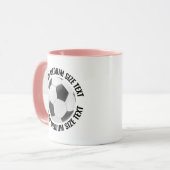 Mittlerer Text ROT Combo 11oz Individueller Fußbal Tasse (Vorderseite Links)