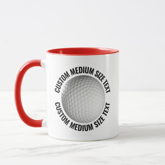 Mittlerer Text ROT Combo 11oz Maßgeschneiderter Go Tasse (Links)