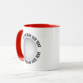 Mittlerer Text ROT Combo 11oz Maßgeschneiderter Go Tasse (Vorderseite Links)