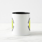 Mittlerer Text SCHWARZ Combo 11oz Individueller Pi Tasse (Zentrum)