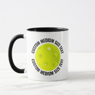 Mittlerer Text SCHWARZ Combo 11oz Individueller Pi Tasse