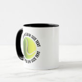 Mittlerer Text SCHWARZ Combo 11oz Individueller Te Tasse (Vorderseite Links)