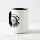 Mittlerer Text SCHWARZ Combo 15oz Custom 8 Ball Tasse (Vorderseite Links)
