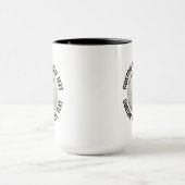 Mittlerer Text SCHWARZ Combo 15oz Individueller Ba Tasse (Zentrum)