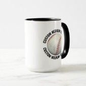 Mittlerer Text SCHWARZ Combo 15oz Individueller Ba Tasse (VorderseiteRechts)