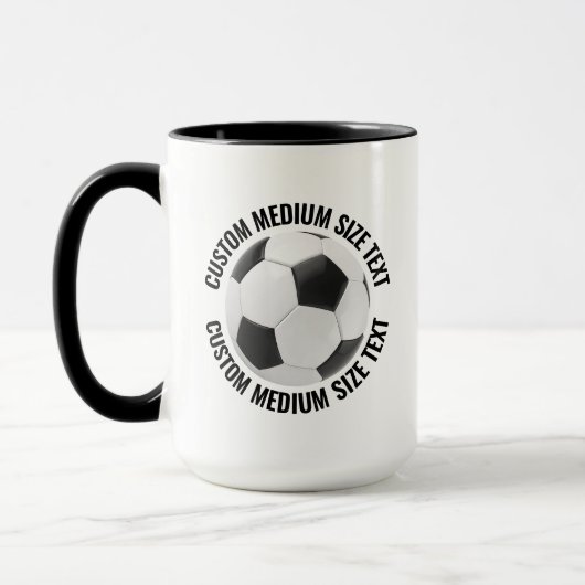 Mittlerer Text SCHWARZ Combo 15oz Individueller Fu Tasse (Links)