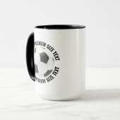 Mittlerer Text SCHWARZ Combo 15oz Individueller Fu Tasse (Vorderseite Links)