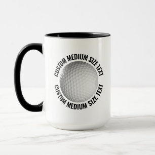 Mittlerer Text SCHWARZ Combo 15oz Individueller Go Tasse