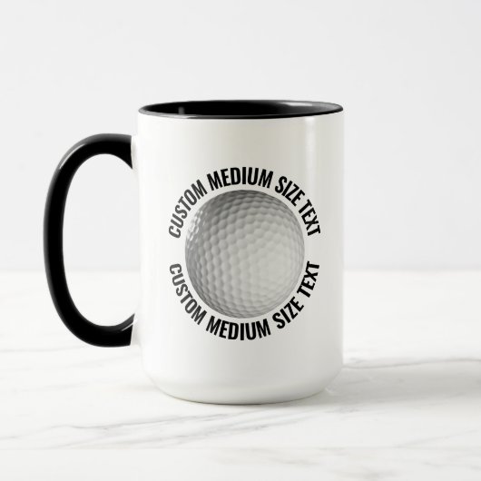 Mittlerer Text SCHWARZ Combo 15oz Individueller Go Tasse (Links)