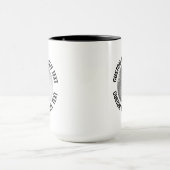 Mittlerer Text SCHWARZ Combo 15oz Individueller Go Tasse (Zentrum)