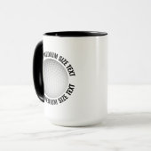 Mittlerer Text SCHWARZ Combo 15oz Individueller Go Tasse (Vorderseite Links)