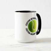 Mittlerer Text SCHWARZ Combo 15oz Individueller Te Tasse (VorderseiteRechts)
