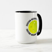 Mittlerer Text SCHWARZ Combo 15oz Individuelles Pi Tasse (VorderseiteRechts)