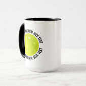 Mittlerer Text SCHWARZ Combo 15oz Individuelles Pi Tasse (Vorderseite Links)