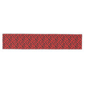 Mittlerer Tischläufer für Bio rotes Webmuster (Horizontal)