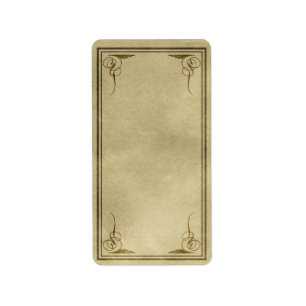 Mittlerer vertikaler extravaganter adressaufkleber