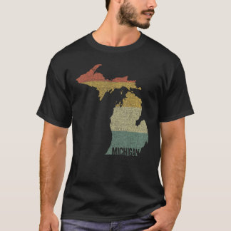 Mittlerer Westen Michigan verblasst Vintag T-Shirt