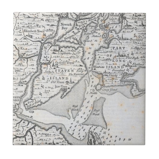 Mittleres 18. Jahrhundert New York | Fliese (Vorderseite)