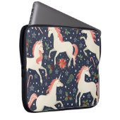 Mittleres Alter drucken Unicorn auf einer Weihnach Laptopschutzhülle (Vorne Rechts)