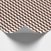 Mittleres Brown und Weiß-Wellen-Packpapier Geschenkpapier (Ecke)