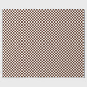 Mittleres Brown und weißes Karo-Verpackungs-Papier Geschenkpapier (Flach)