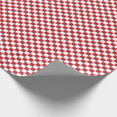 Mittleres dunkelrotes und weißes geschenkpapier (Ecke)