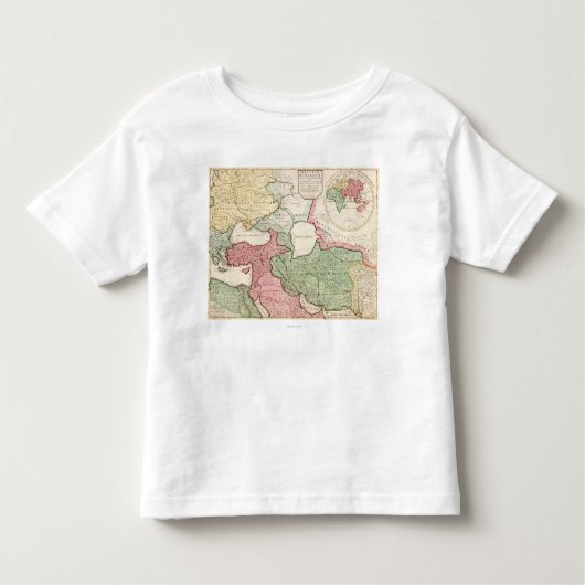 Mittleres EastPanoramic MapMiddle Ost Kleinkind T-shirt (Vorderseite)