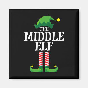 Mittleres Elf Shirt Matching Family Fun Sibling Gr Magnet