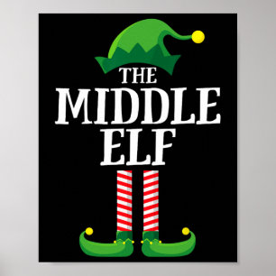 Mittleres Elf Shirt Matching Family Fun Sibling Gr Poster