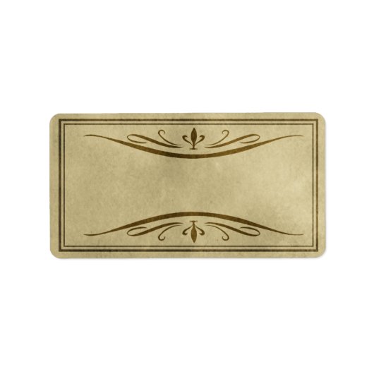 Mittleres Geblüht Apothekensiegel Adressaufkleber (Vorne)