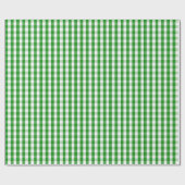 Mittleres grünes und weißes Gingham-Packpapier Geschenkpapier (Flach)