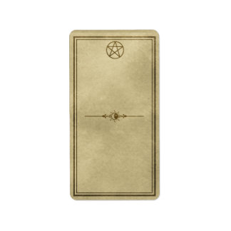Mittleres Himmelsapothecaretikett Pentagramm Adressaufkleber