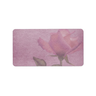 Mittleres horizontales rosa Rosenapothecary Label Adressaufkleber