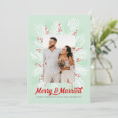 Mittleres Jahrhundert Frohe und Verheiratete Weihn Einladung (Stehend Vorderseite)