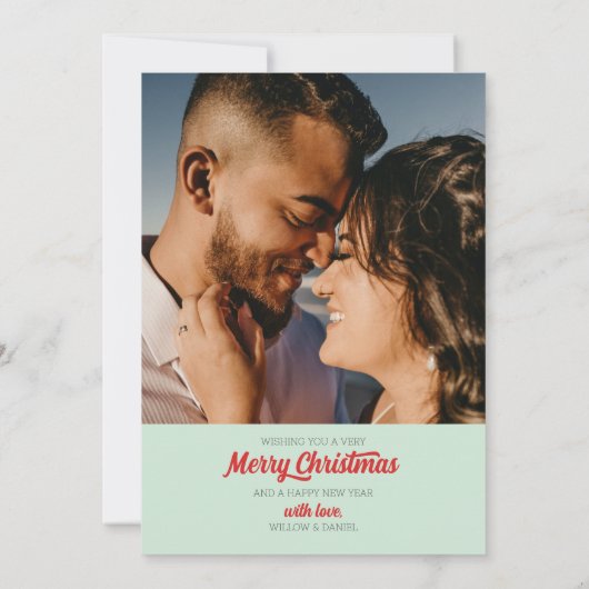 Mittleres Jahrhundert Frohe und Verheiratete Weihn Einladung (Rückseite)