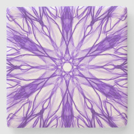 Mittleres Lila Fraktal Steinuntersetzer