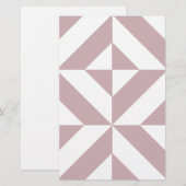 Mittleres Mauve Geometric Deko Cube Muster Briefpapier (Vorne/Hinten)