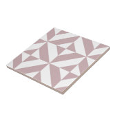 Mittleres Mauve Geometric Deko Cube Muster Fliese (Seite)