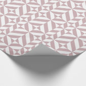 Mittleres Mauve Geometric Deko Cube Muster Geschenkpapier (Ecke)