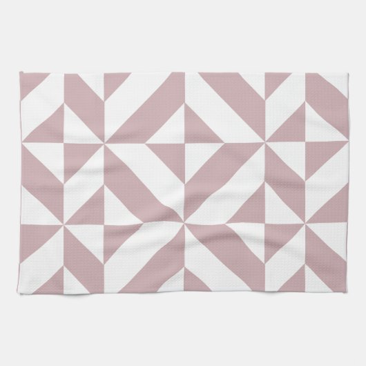 Mittleres Mauve Geometric Deko Cube Muster Handtuch (Horizontal)