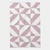 Mittleres Mauve Geometric Deko Cube Muster Handtuch (Vertikal)