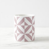 Mittleres Mauve Geometric Deko Cube Muster Kaffeetasse (Mittel)
