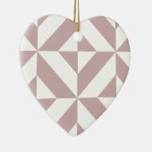 Mittleres Mauve Geometric Deko Cube Muster Keramikornament (Rechts)