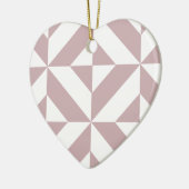 Mittleres Mauve Geometric Deko Cube Muster Keramikornament (Links)
