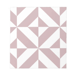 Mittleres Mauve Geometric Deko Cube Muster Notizblock