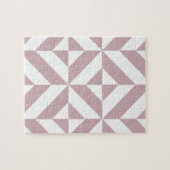 Mittleres Mauve Geometric Deko Cube Muster Puzzle (Horizontal)