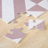Mittleres Mauve Geometric Deko Cube Muster Puzzle (Seite)