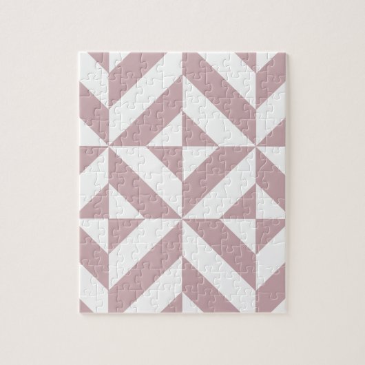 Mittleres Mauve Geometric Deko Cube Muster Puzzle (Vertikal)