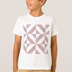Mittleres Mauve Geometric Deko Cube Muster T-Shirt